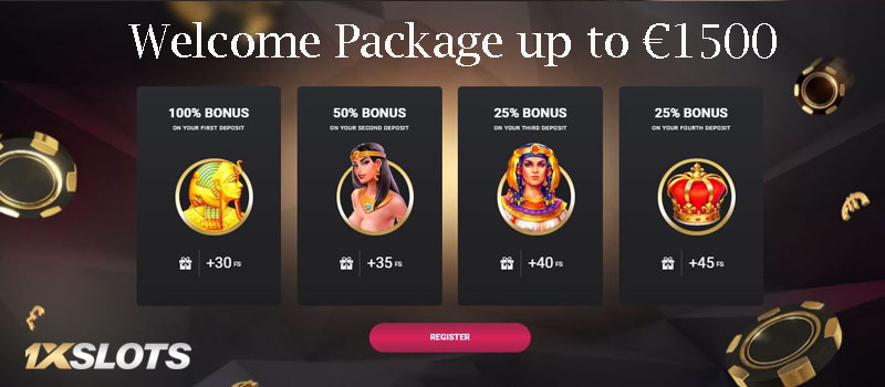 1xSlots Casino Welcome Package